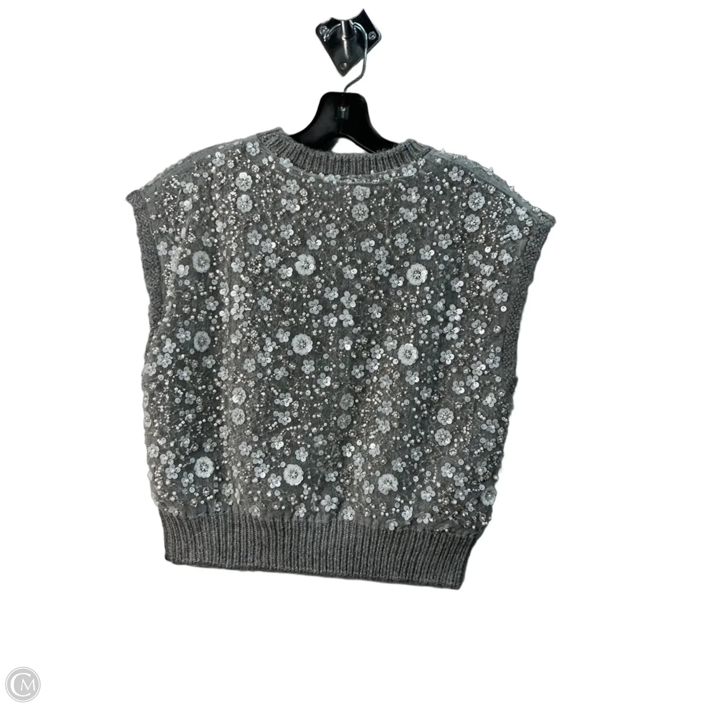 Vest Sweater By Zara In Grey, Size: S