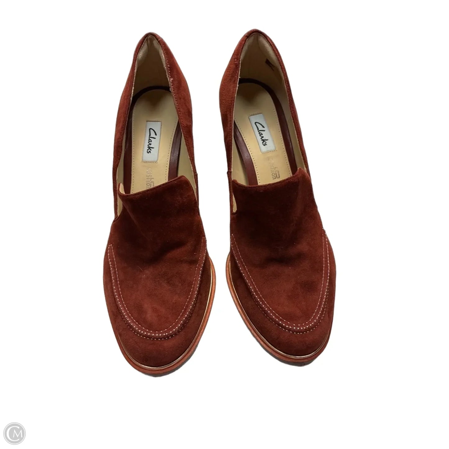 Shoes Heels Block By Clarks In Orange, Size: 9.5