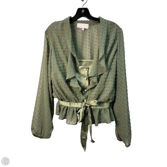 Top Long Sleeve By Clothes Mentor In Green, Size: Xs