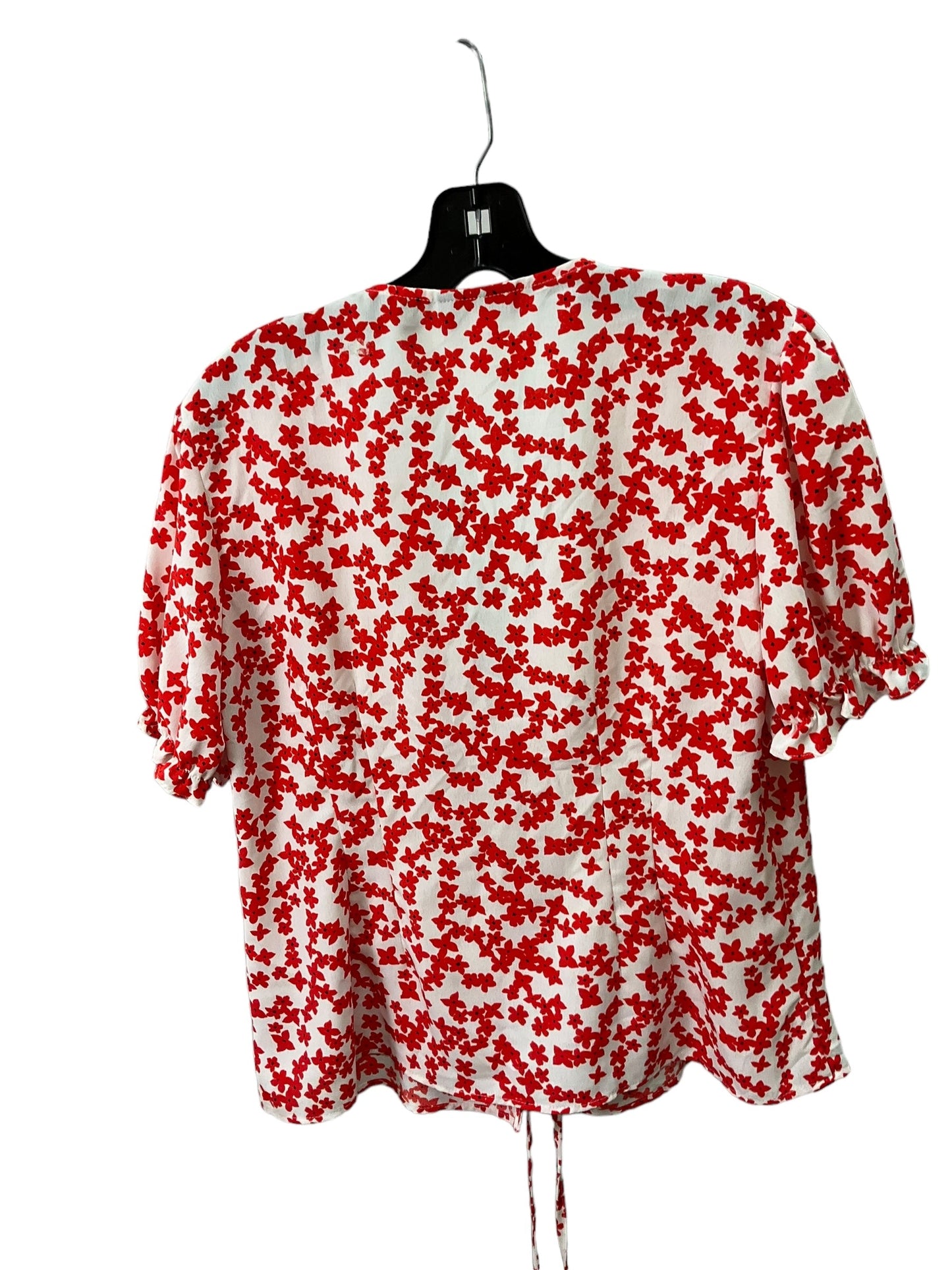 Top Short Sleeve By Top Shop In Floral, Size: M