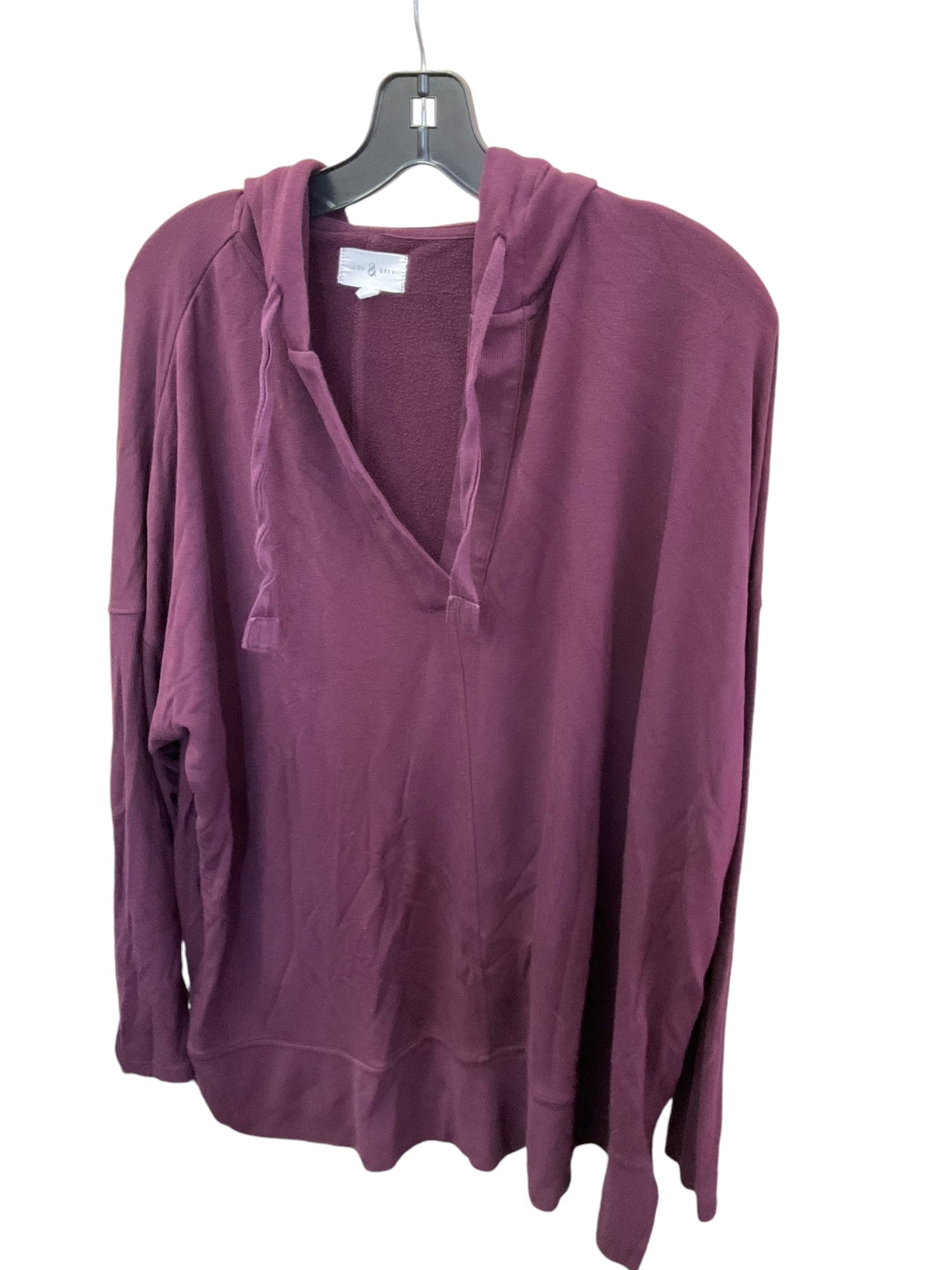 Sweatshirt Designer By Lou And Grey In Purple, Size: L