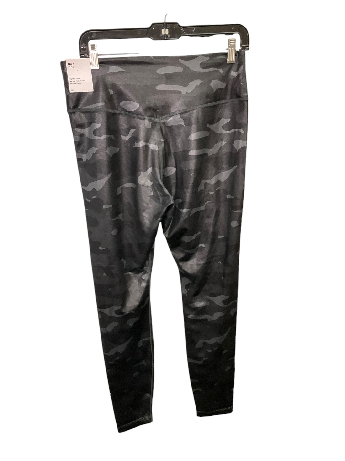 Athletic Leggings By Nike Apparel In Camoflauge, Size: L