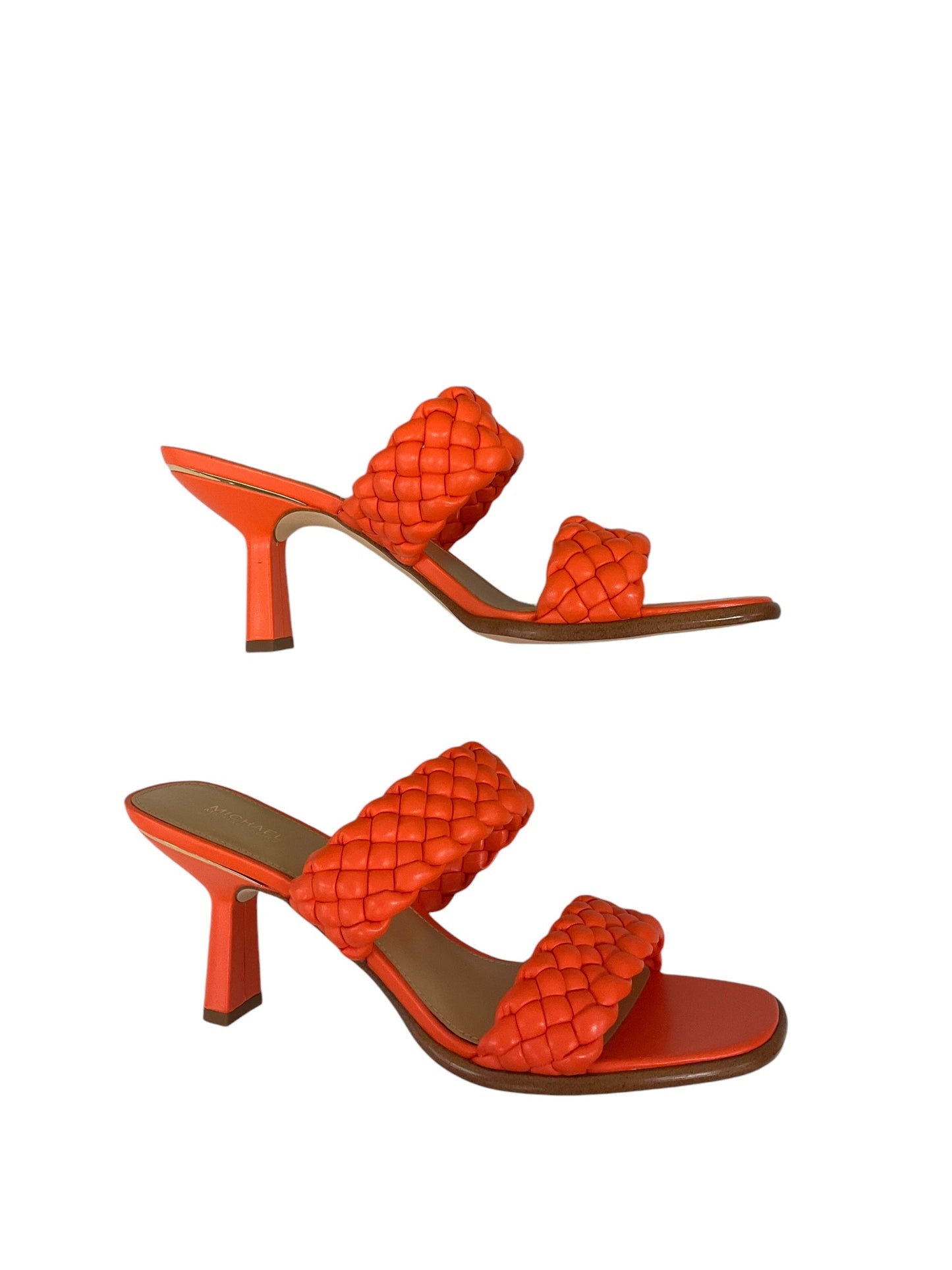 Sandals Designer By Michael By Michael Kors In Orange, Size: 11