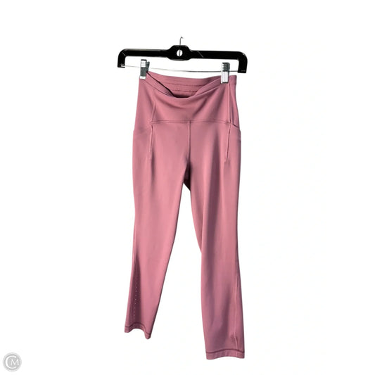 Athletic Capris By Lululemon In Mauve, Size: Xs