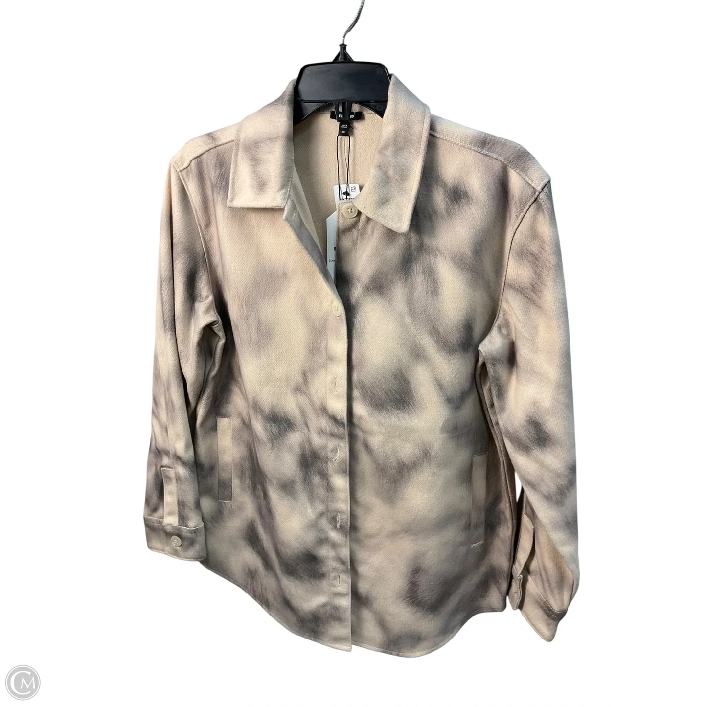 Jacket Shirt By Express In Cream, Size: Xs