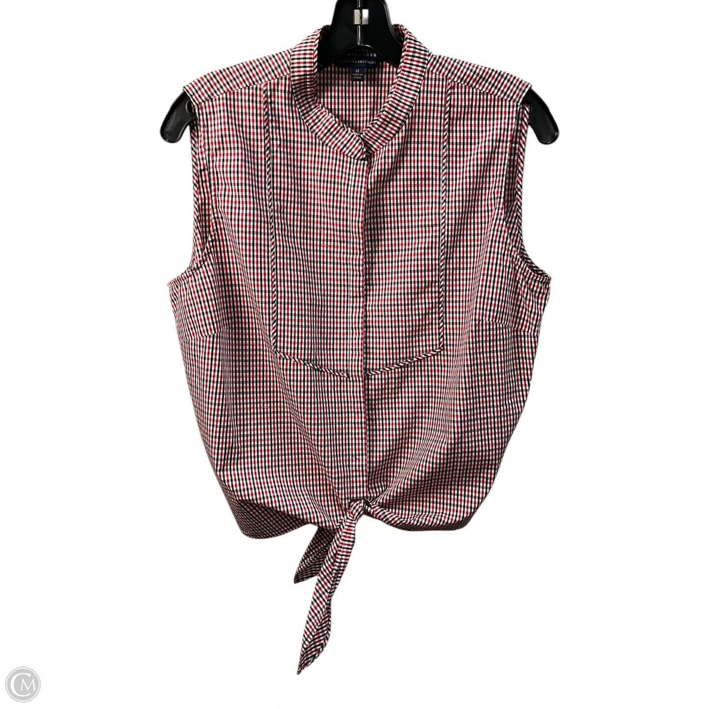 Top Sleeveless By Brooks Brothers In Red, Size: Xl