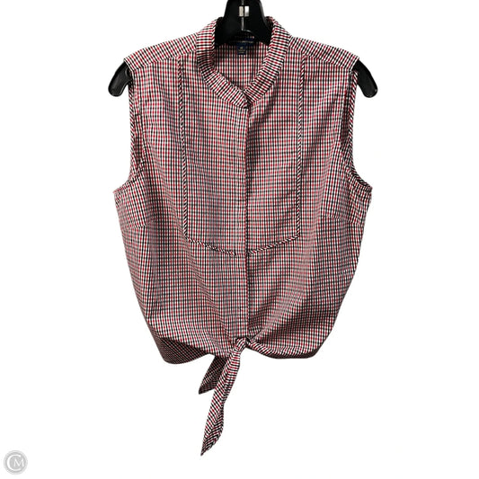Top Sleeveless By Brooks Brothers In Red, Size: Xl