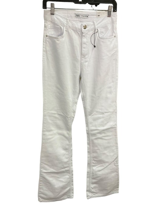 Jeans Flared By Zara In White, Size: 4