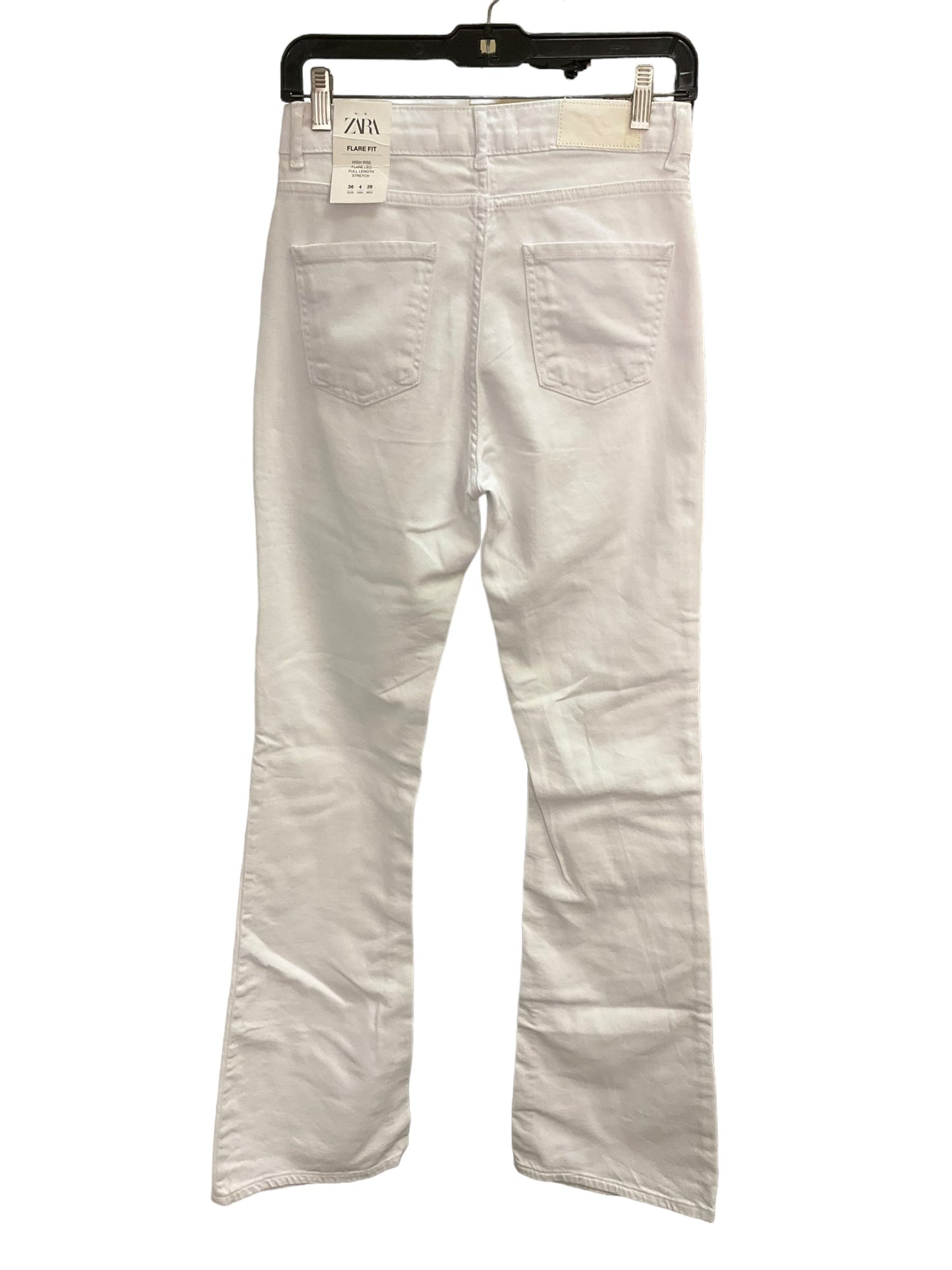 Jeans Flared By Zara In White, Size: 4