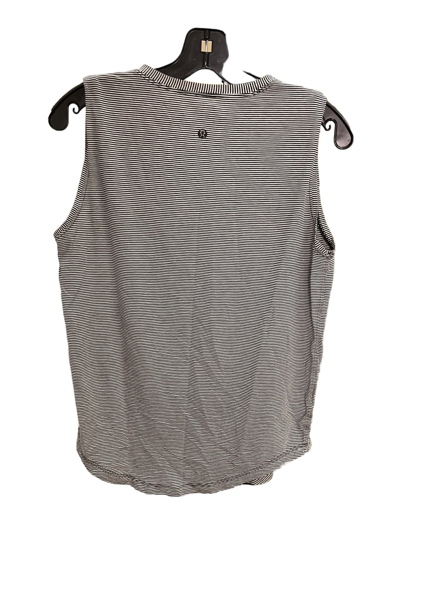 Athletic Tank Top By Lululemon In Black White, Size: 6