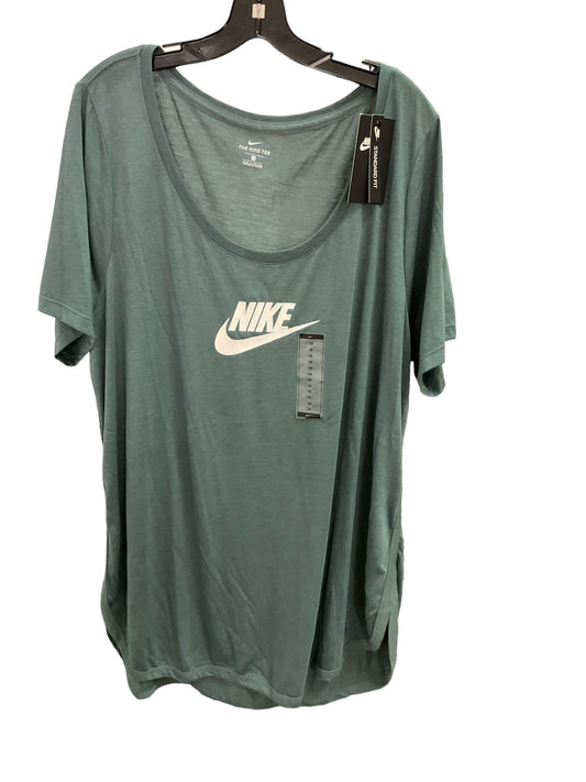 Athletic Top Short Sleeve By Nike Apparel In Green, Size: 18