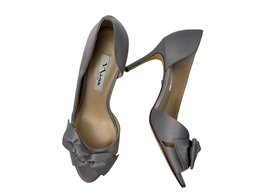 Sandals Heels Stiletto By Nina In Grey, Size: 9