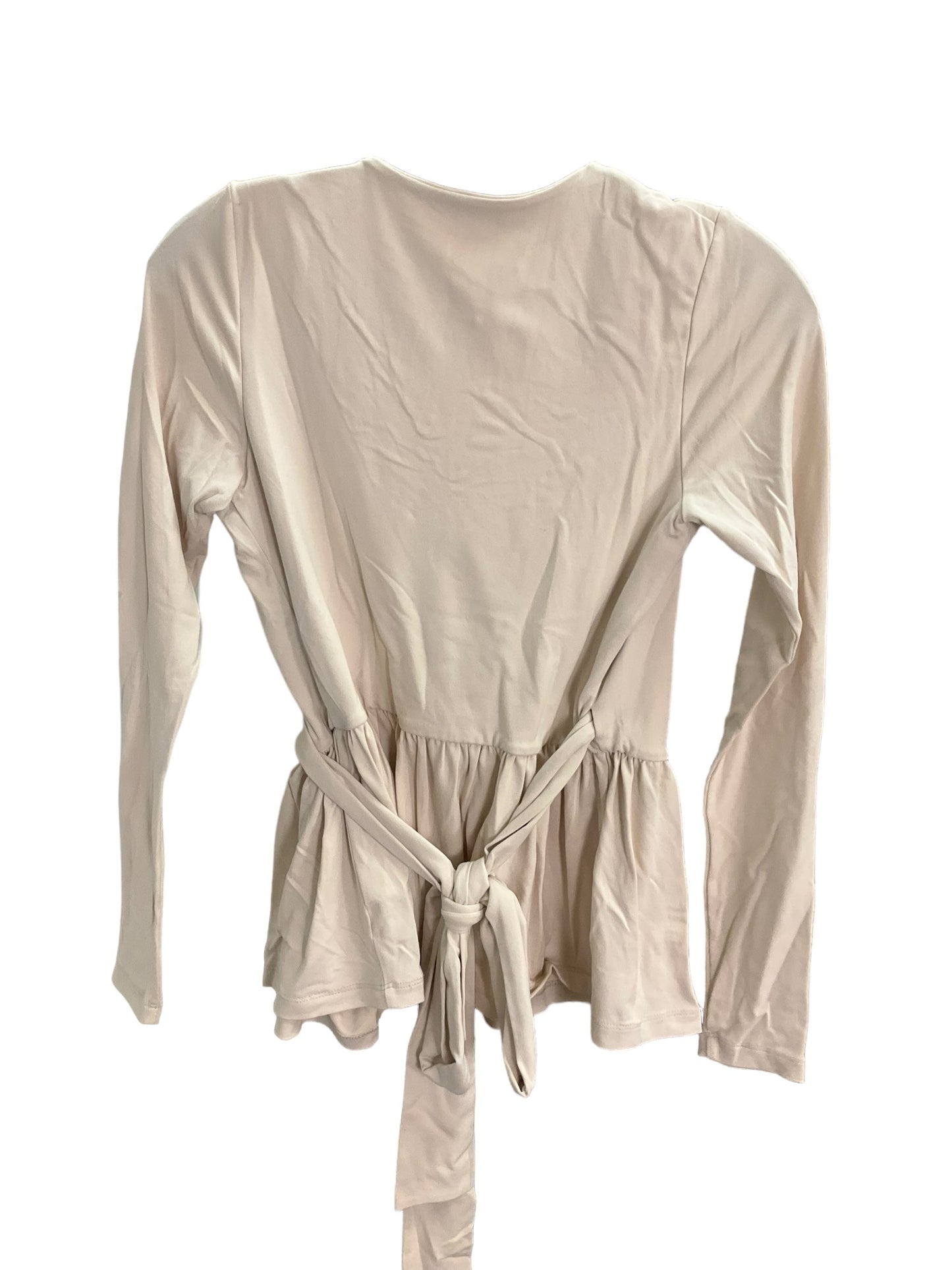 Top Long Sleeve By Nordstrom In Cream, Size: S