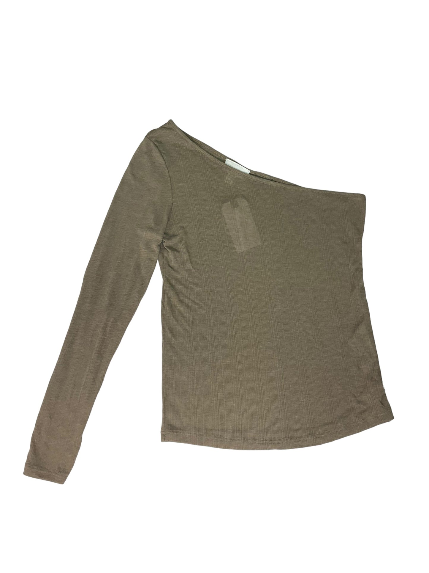 Top Long Sleeve By Topshop In Brown, Size: M