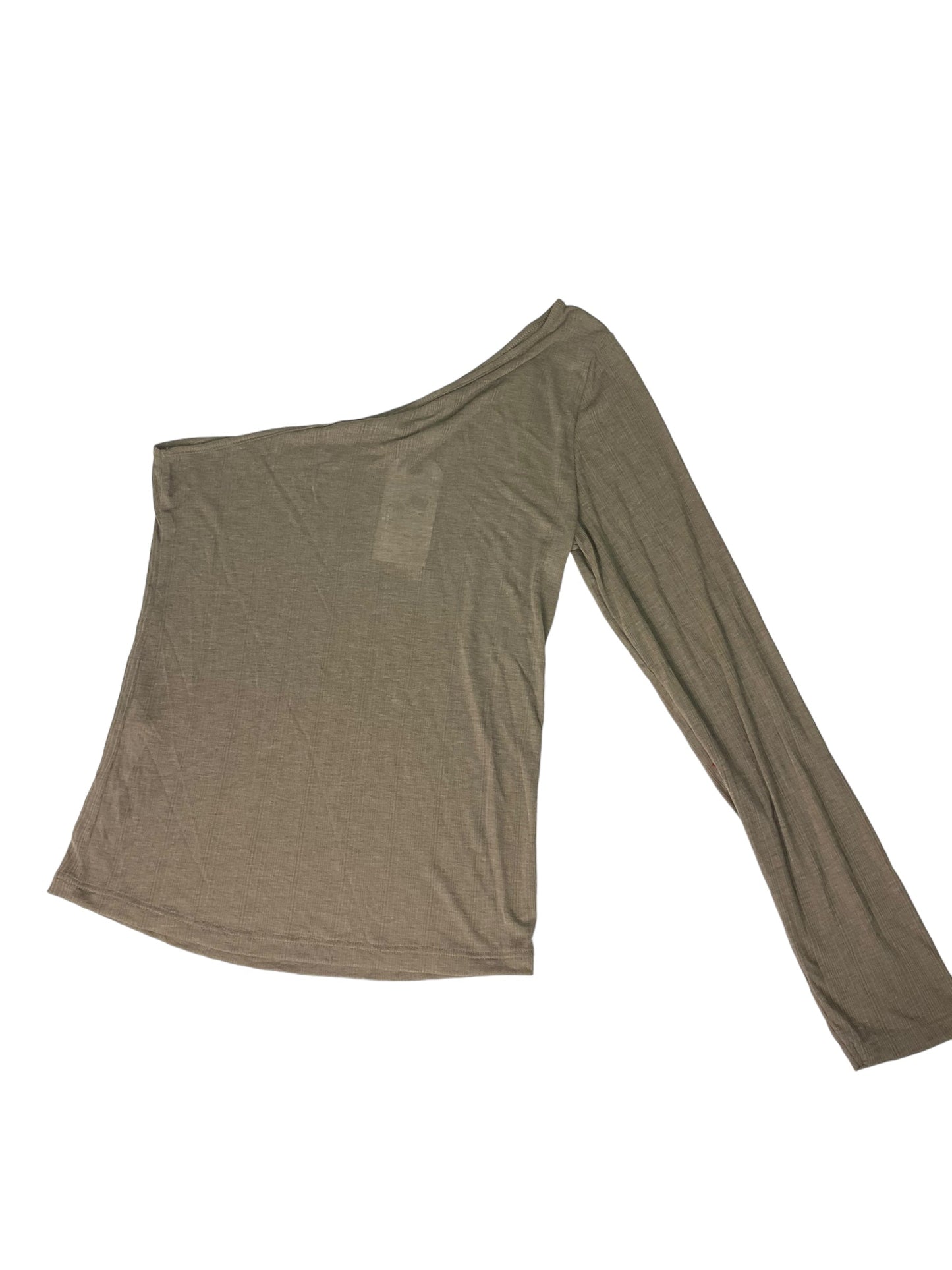 Top Long Sleeve By Topshop In Brown, Size: M