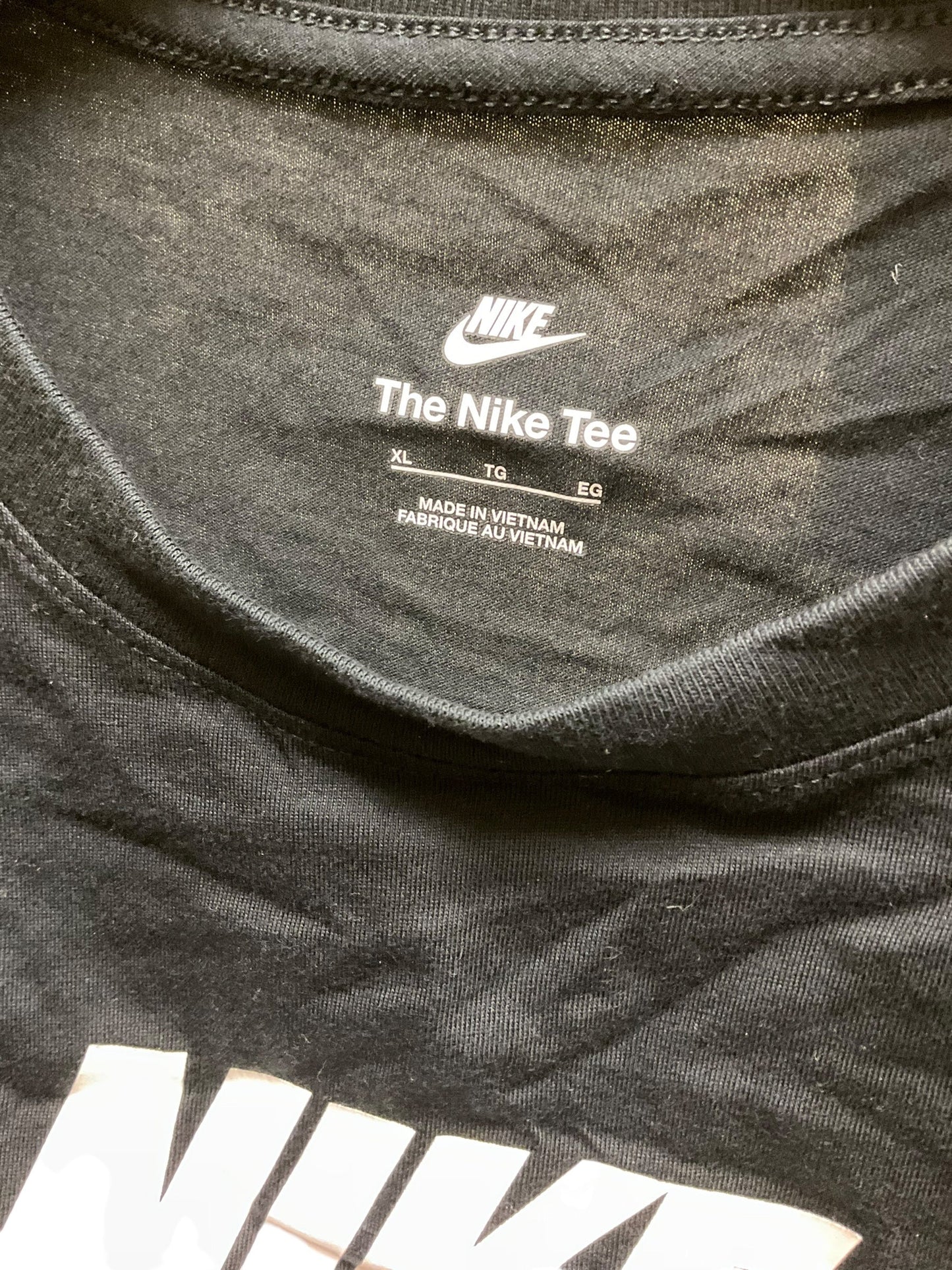 Black Athletic Top Short Sleeve Nike Apparel, Size Xl