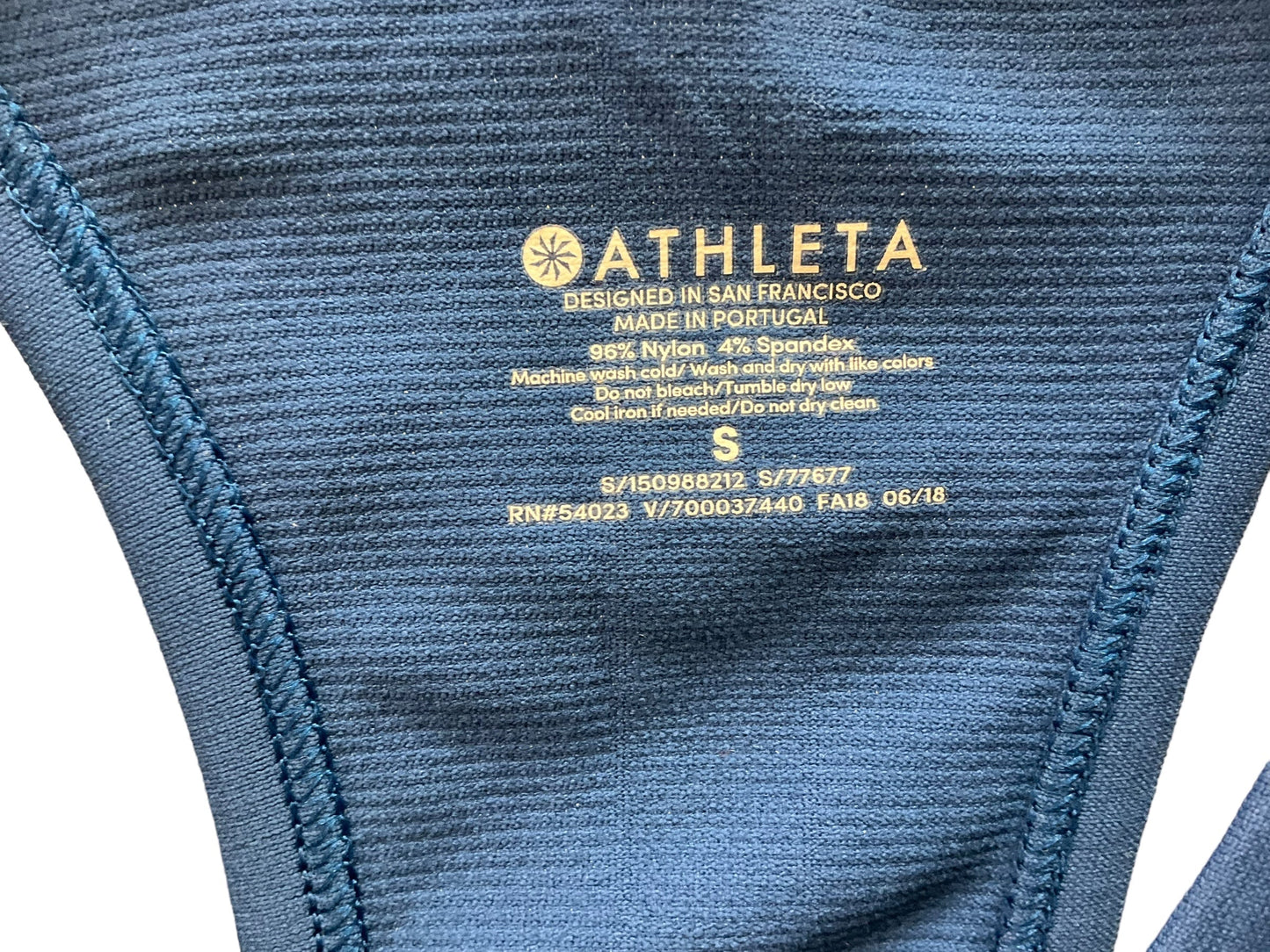 Blue Athletic Tank Top Athleta, Size S