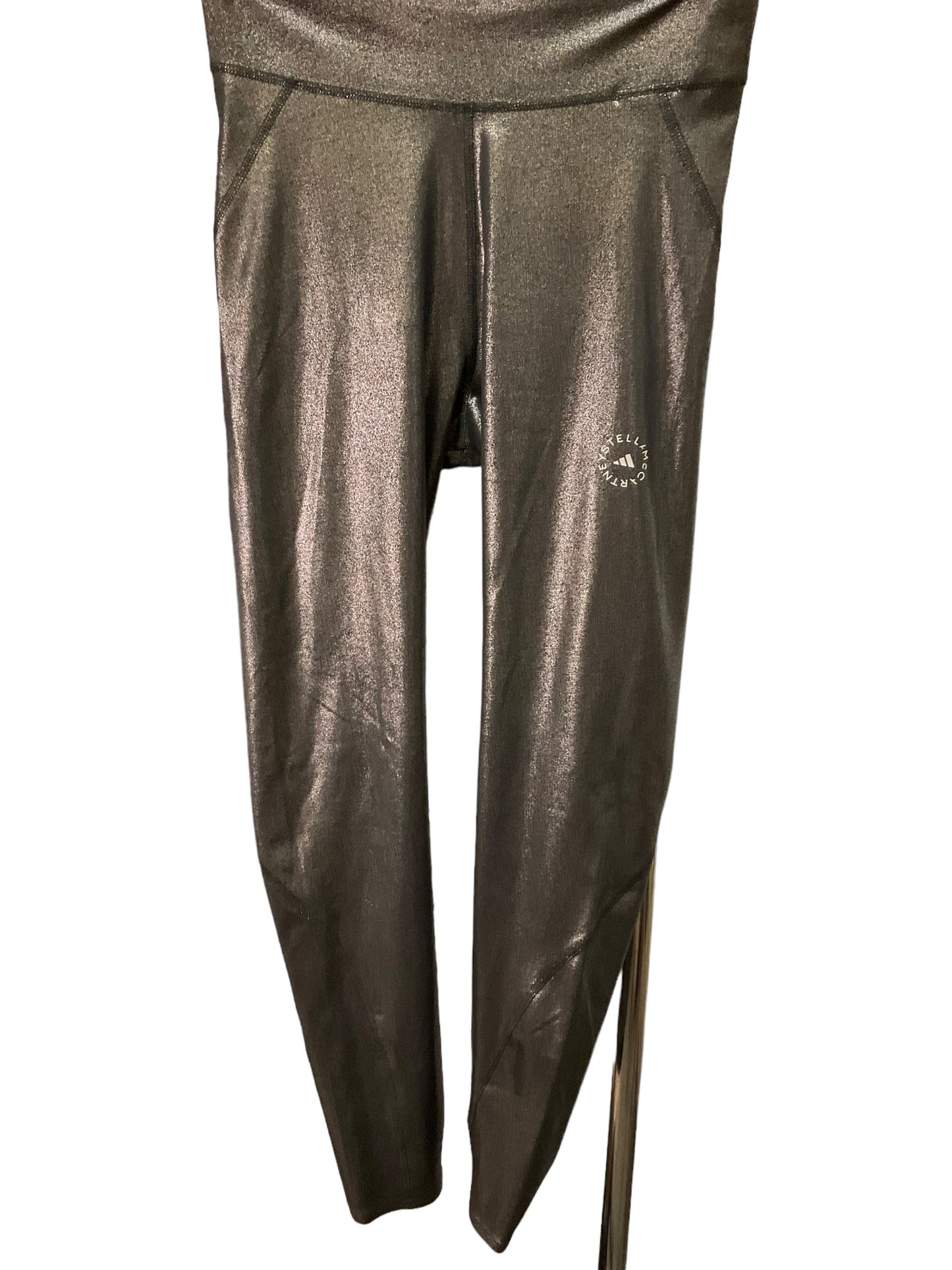 Metallic Athletic Leggings Stella Mccartney, Size 10