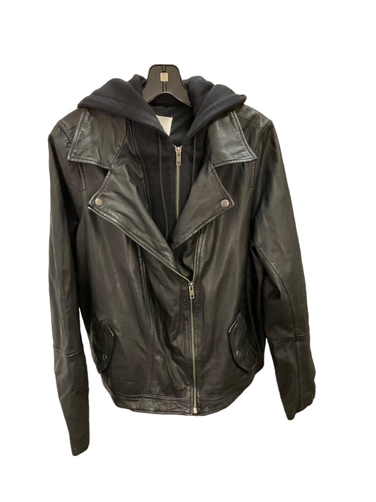 Jacket Moto By Caslon In Black, Size: Xxl