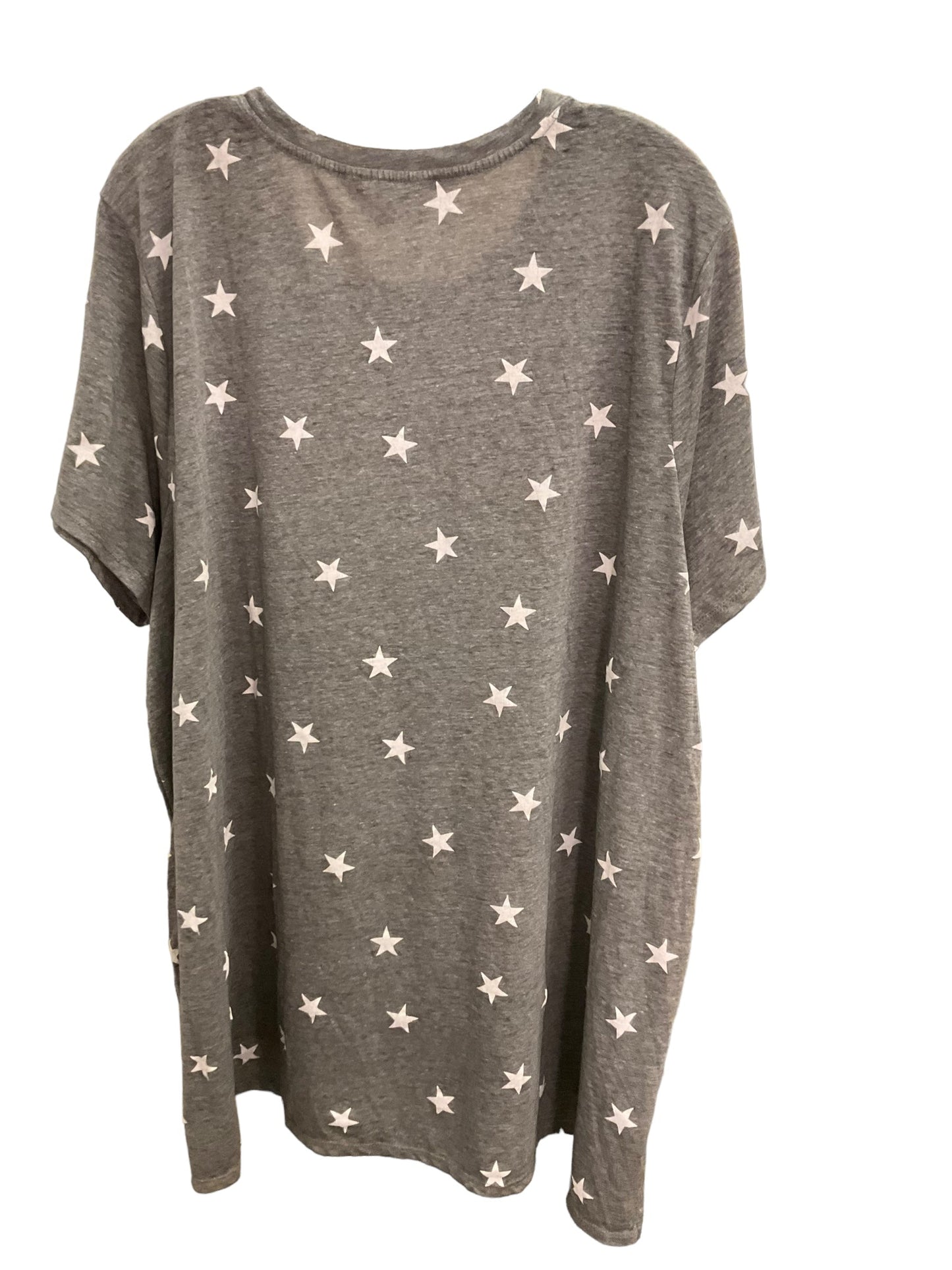 Top Short Sleeve Basic By Lucky Brand In Grey, Size: 3x