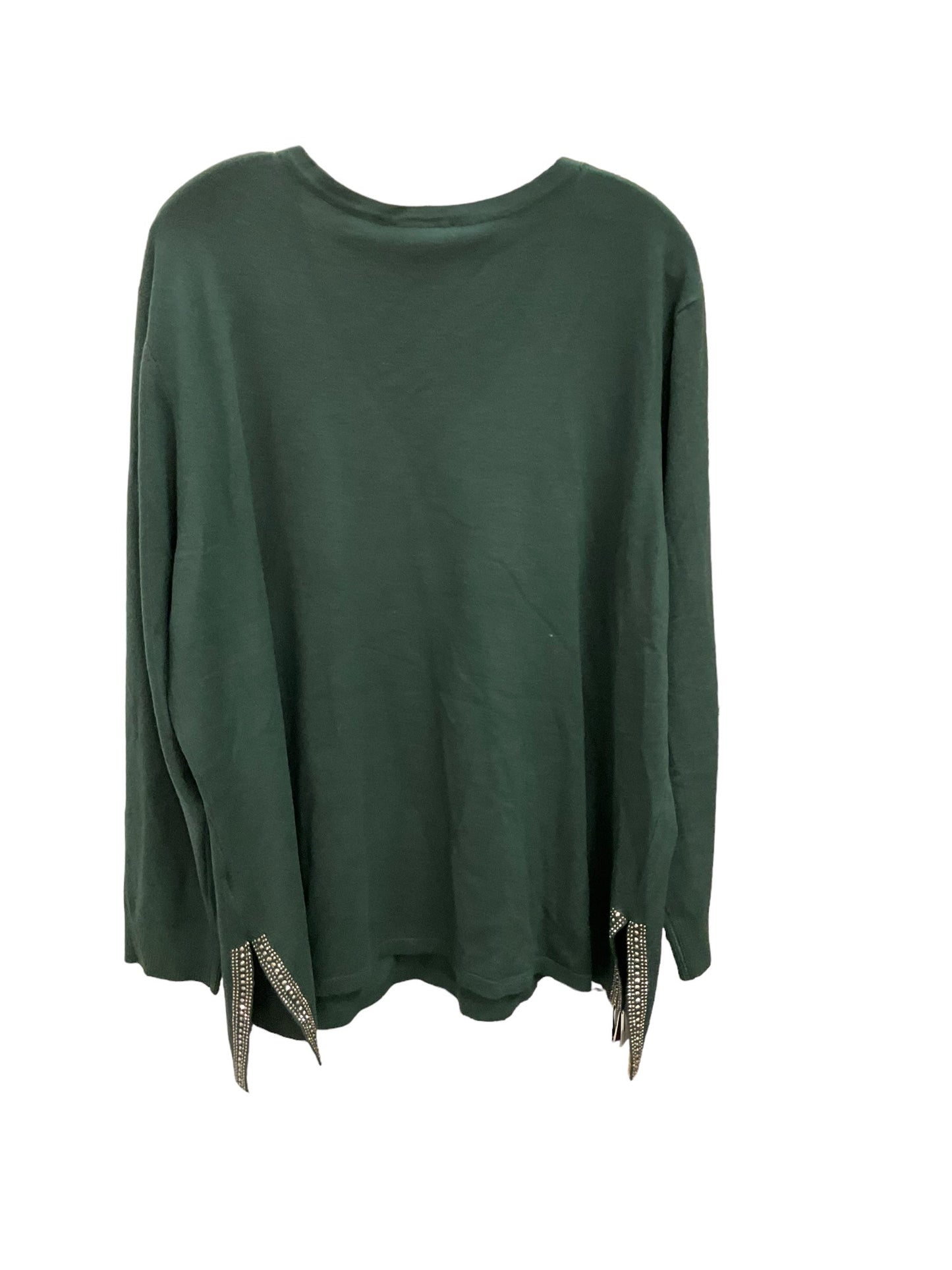 Top Long Sleeve By Adrienne Vittadini In Green, Size: 3x