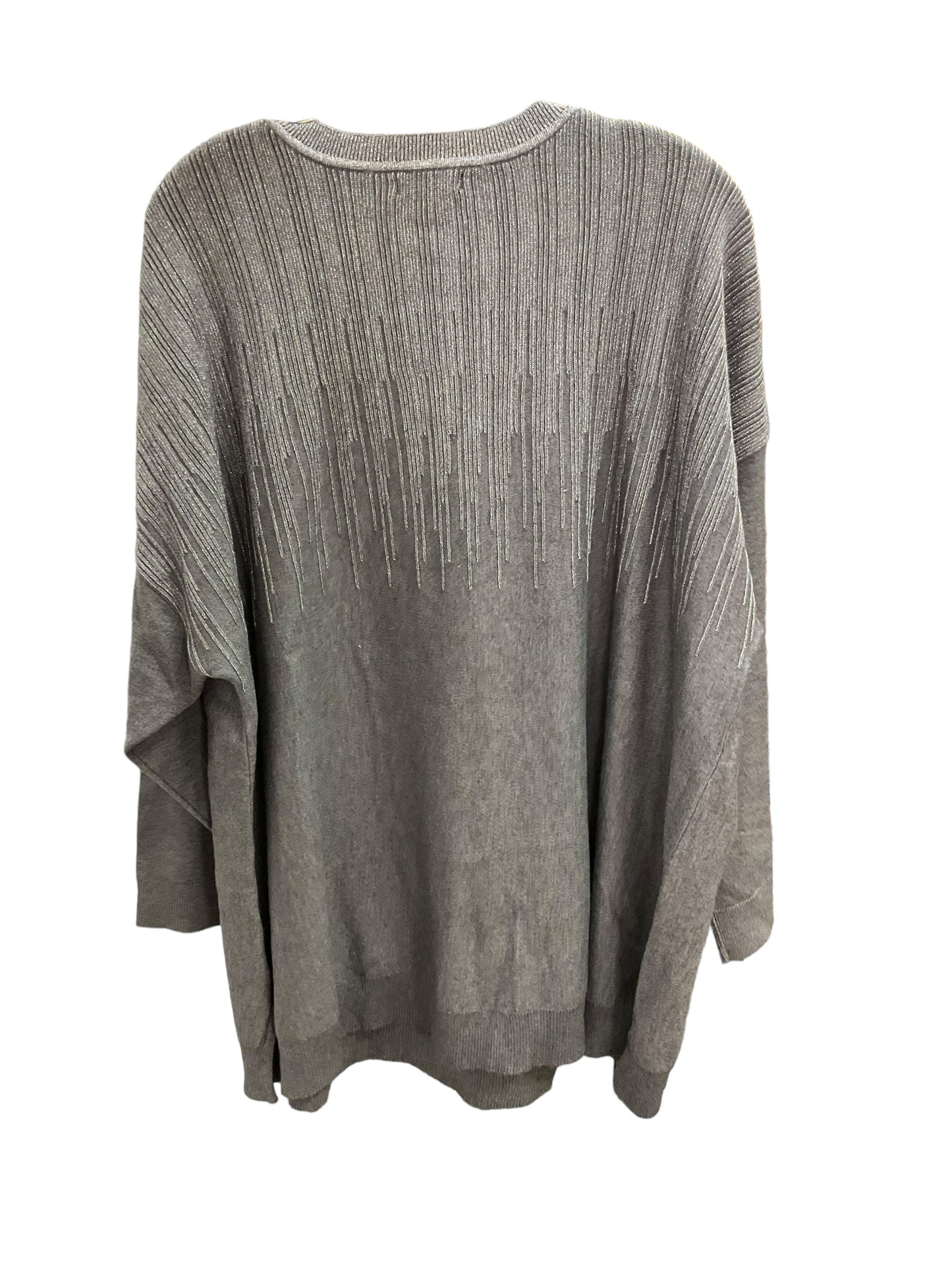 Top Long Sleeve By Alfani In Grey, Size: 4x