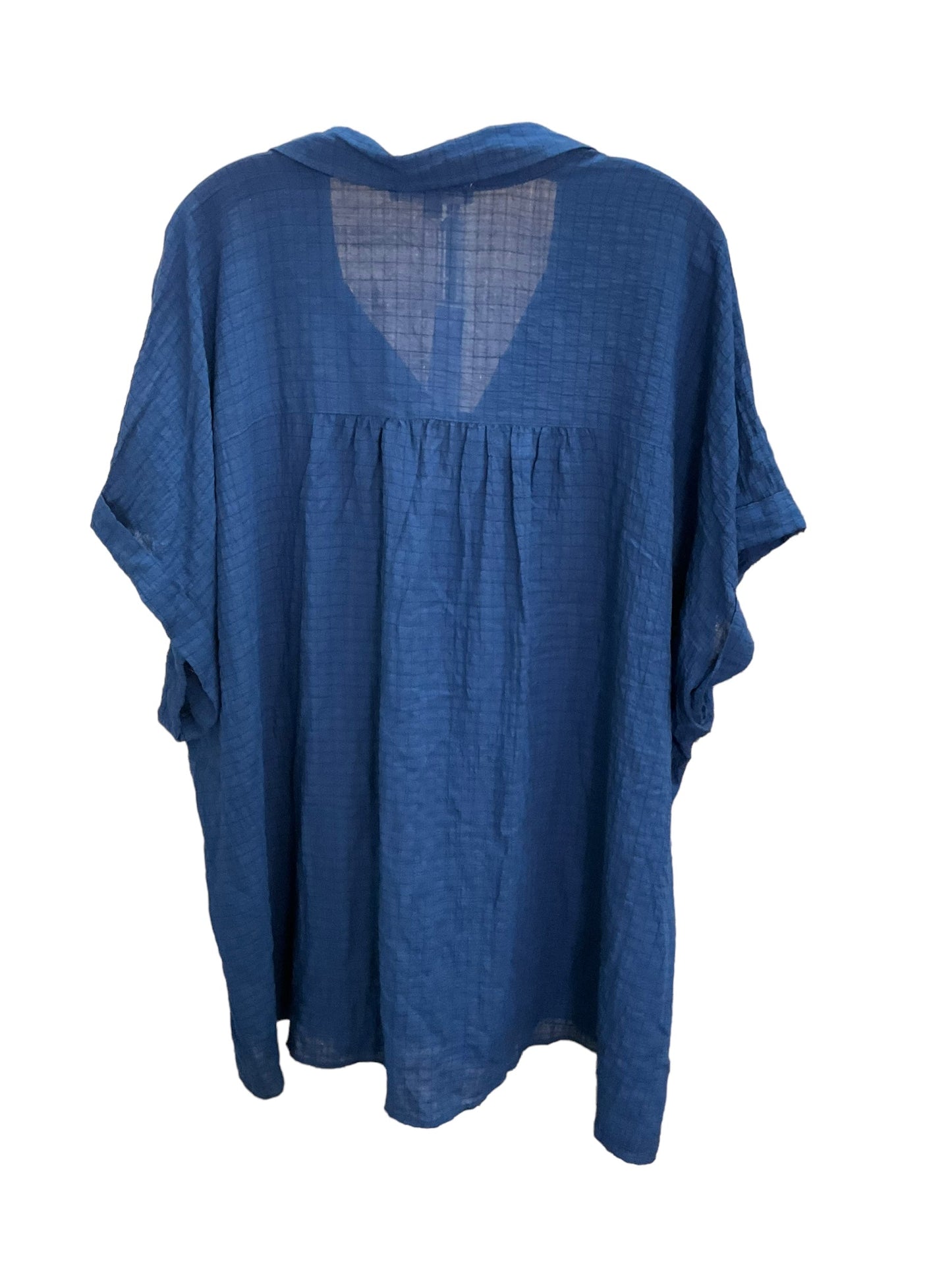 Top Short Sleeve By Jane And Delancey In Blue, Size: 2x