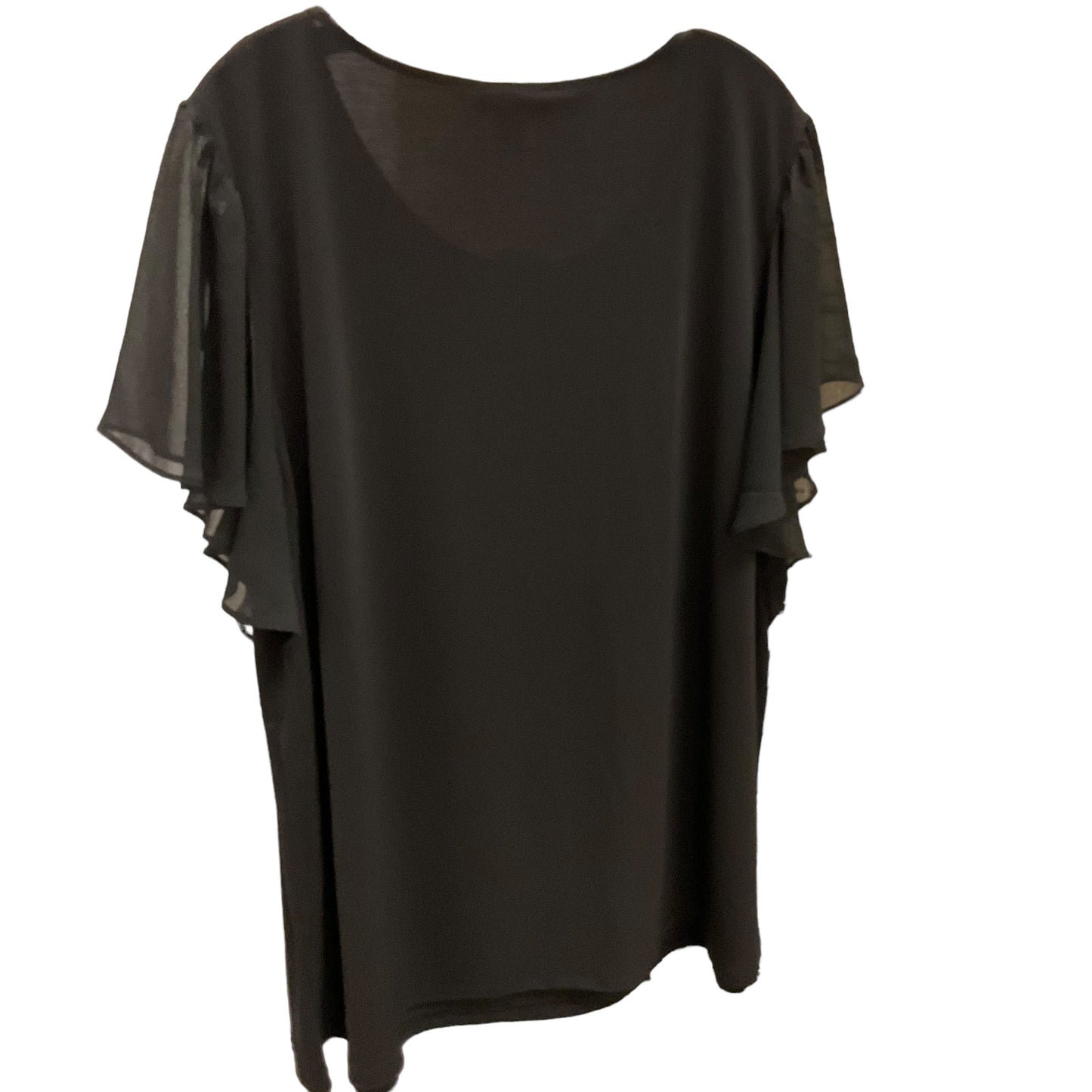 Top Short Sleeve By Calvin Klein O In Black, Size: 2x