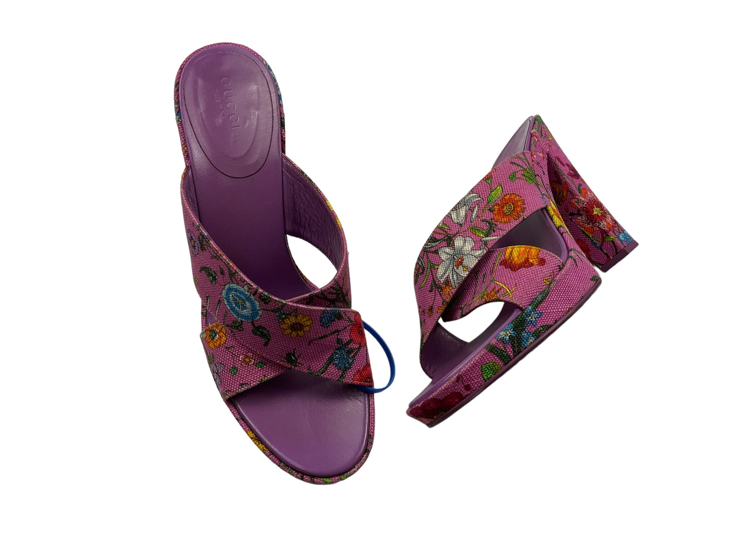 Flowered Shoes Luxury Designer Gucci, Size 9