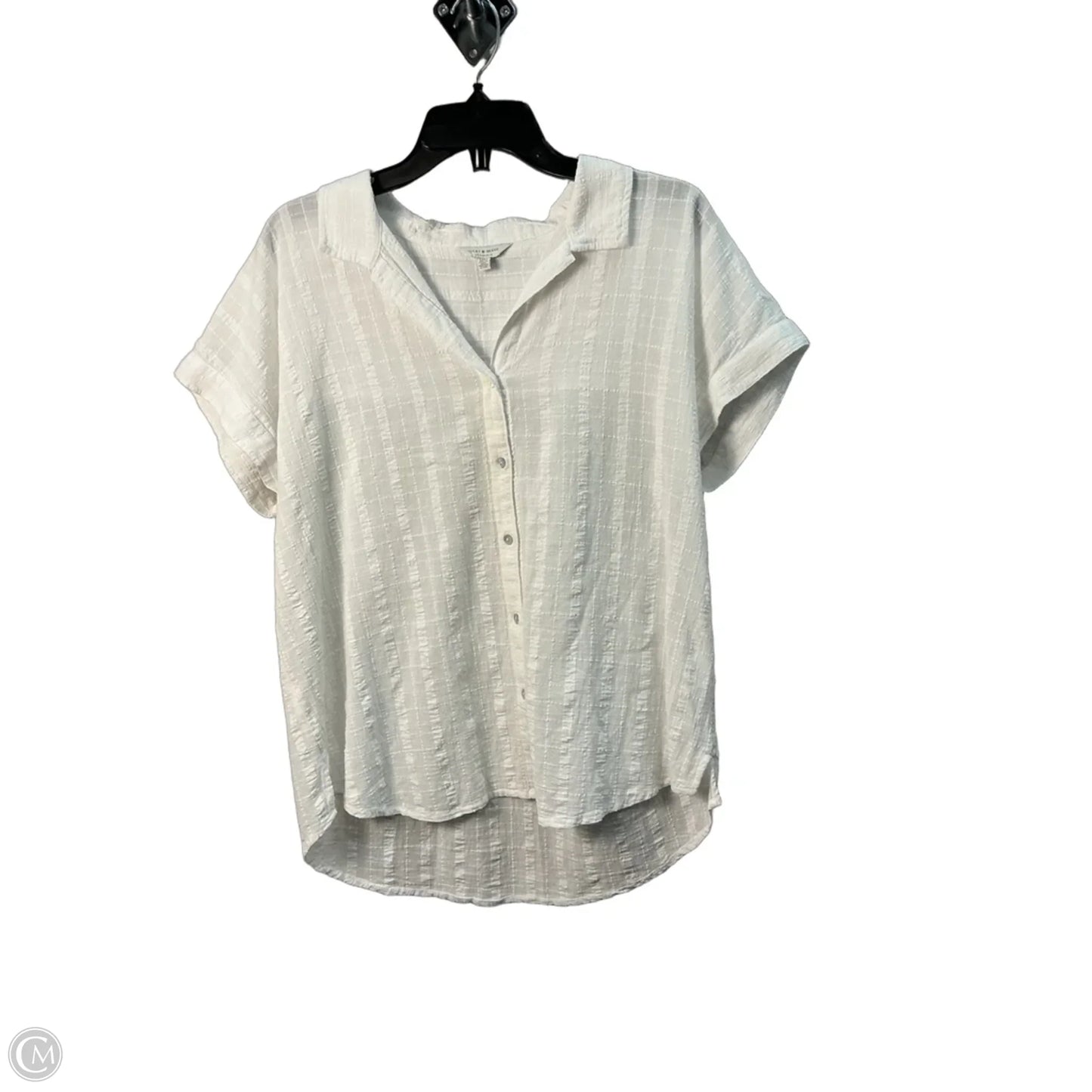 Top Short Sleeve Basic By Lucky Brand In White, Size: M
