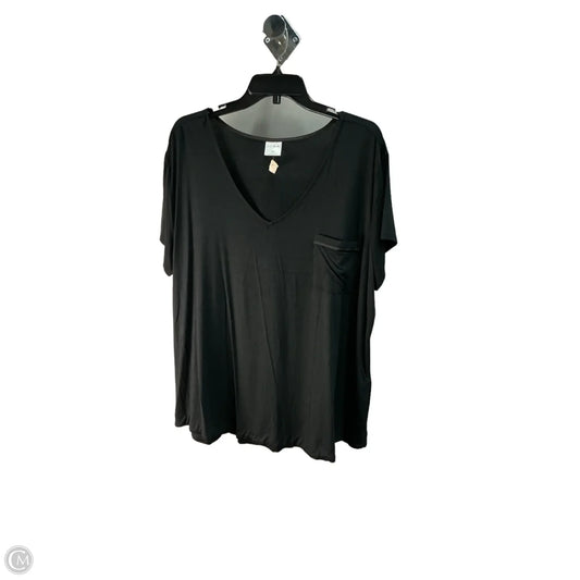 Top Short Sleeve By Soma In Black, Size: 22