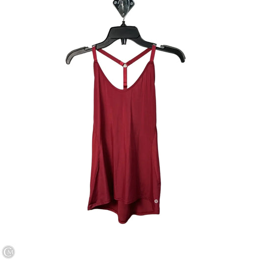 Athletic Tank Top By Lululemon In Red, Size: M