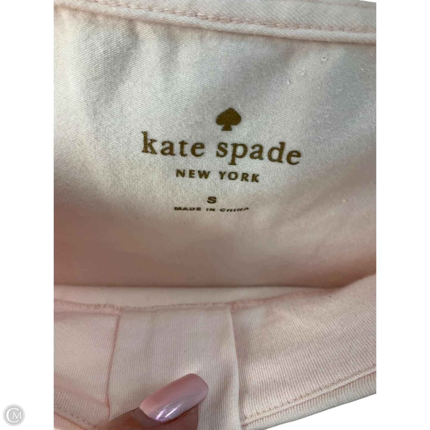 Top Long Sleeve Designer By Kate Spade In Pink, Size: S