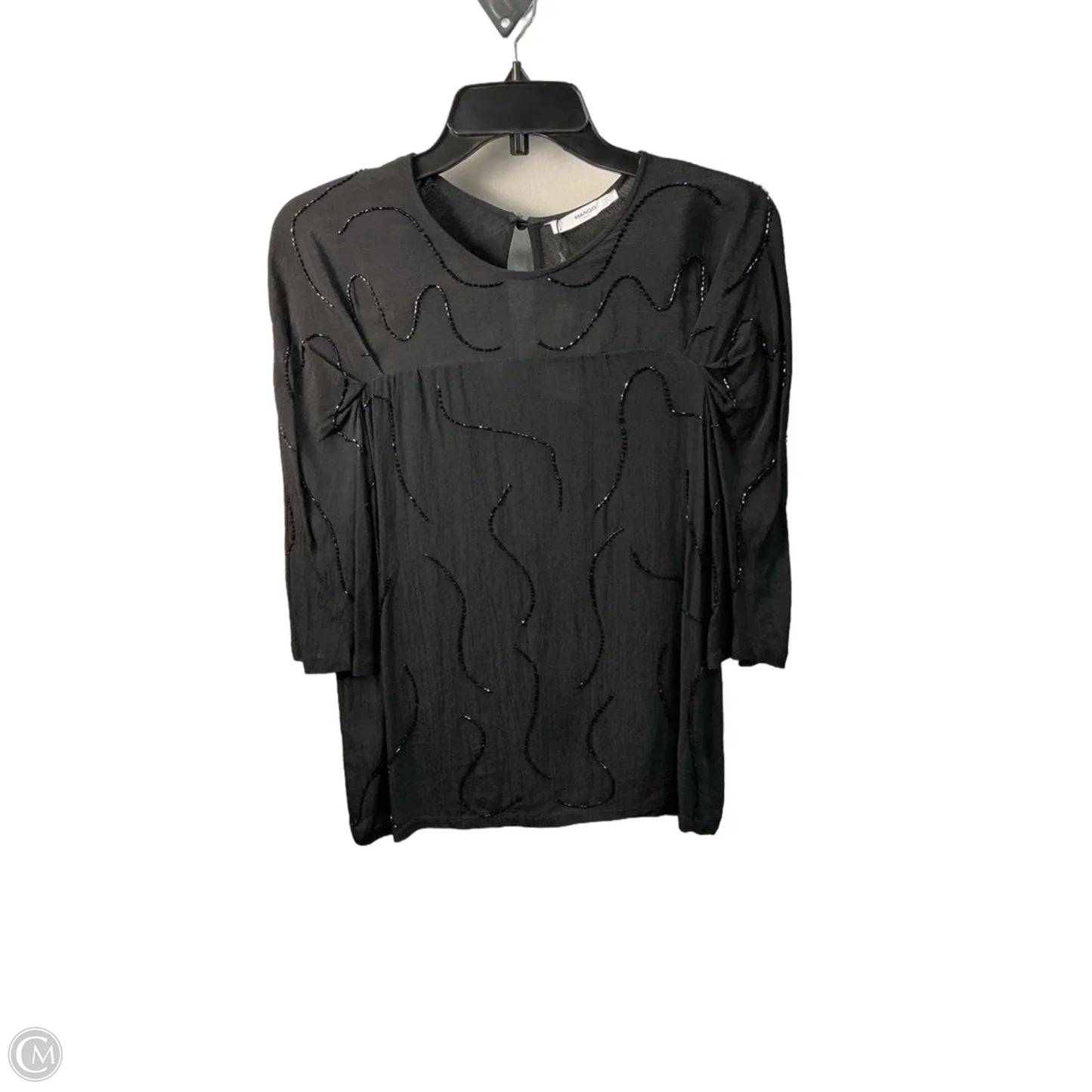 Top Long Sleeve By Mango In Black, Size: Xs