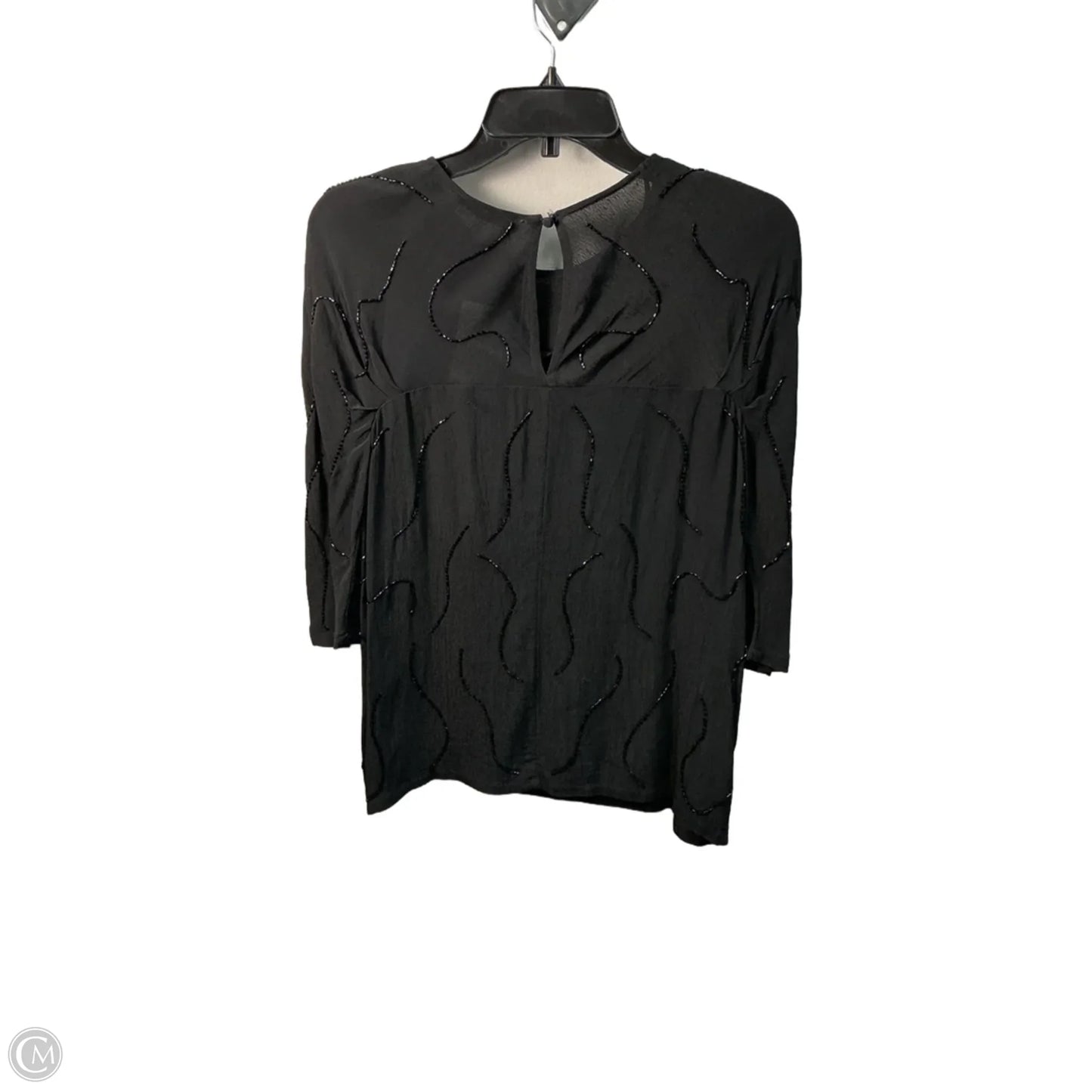 Top Long Sleeve By Mango In Black, Size: Xs