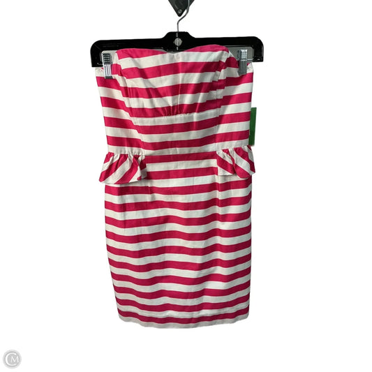 Dress Designer By Lilly Pulitzer In Pink & White, Size: Xs