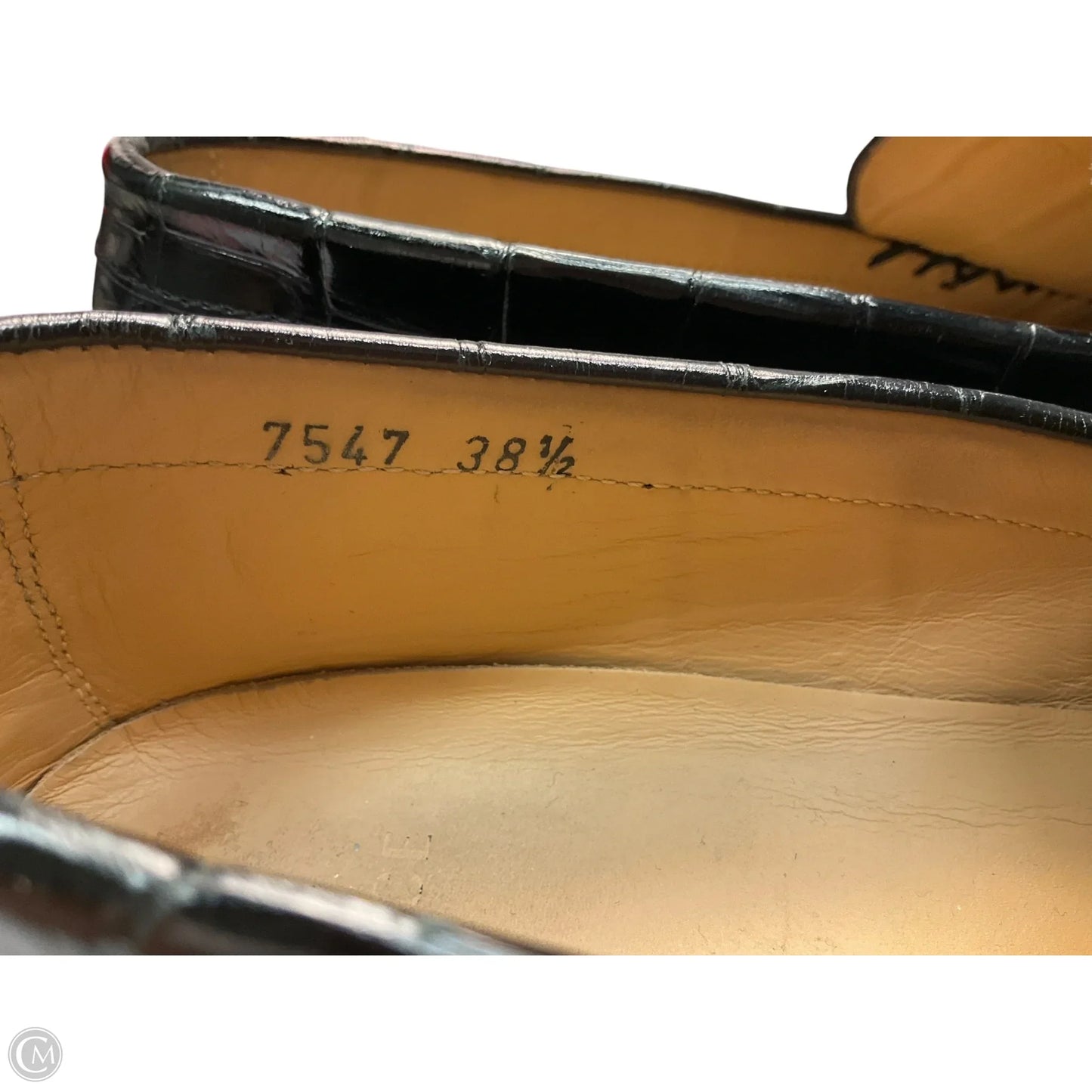 Shoes Luxury Designer By Versace In Black, Size: 8.5