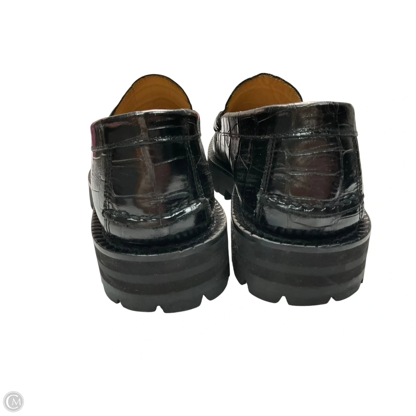 Shoes Luxury Designer By Versace In Black, Size: 8.5