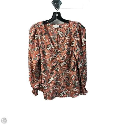 Top Long Sleeve By Loft In Multi-colored, Size: M