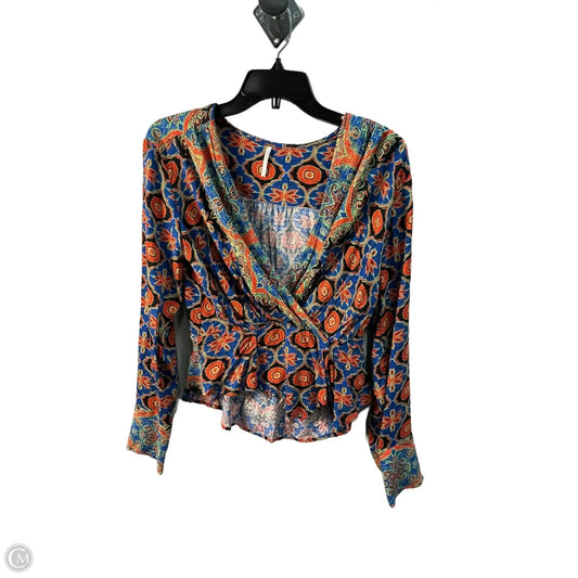 Top Long Sleeve By Free People In Multi-colored, Size: Xs
