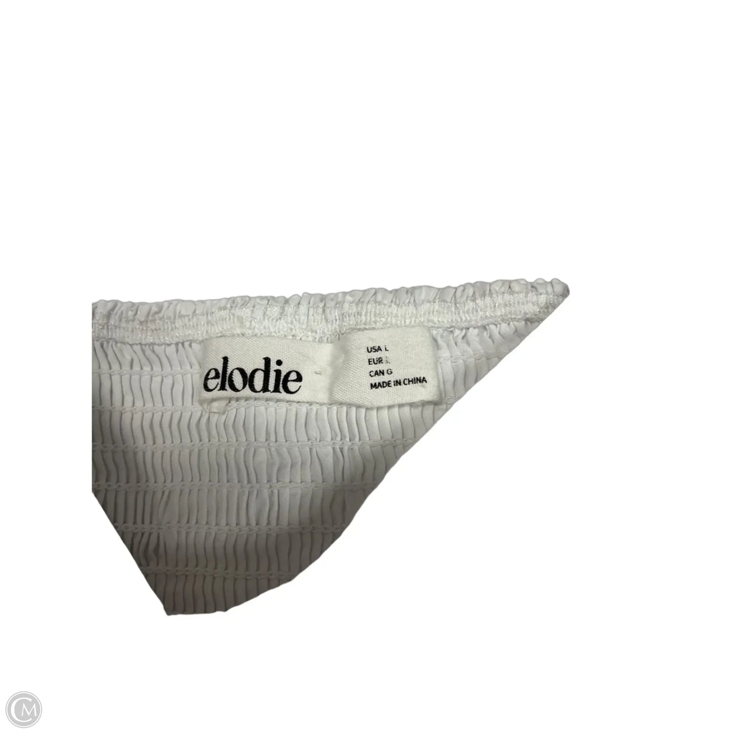 Top Sleeveless By Elodie In White, Size: L