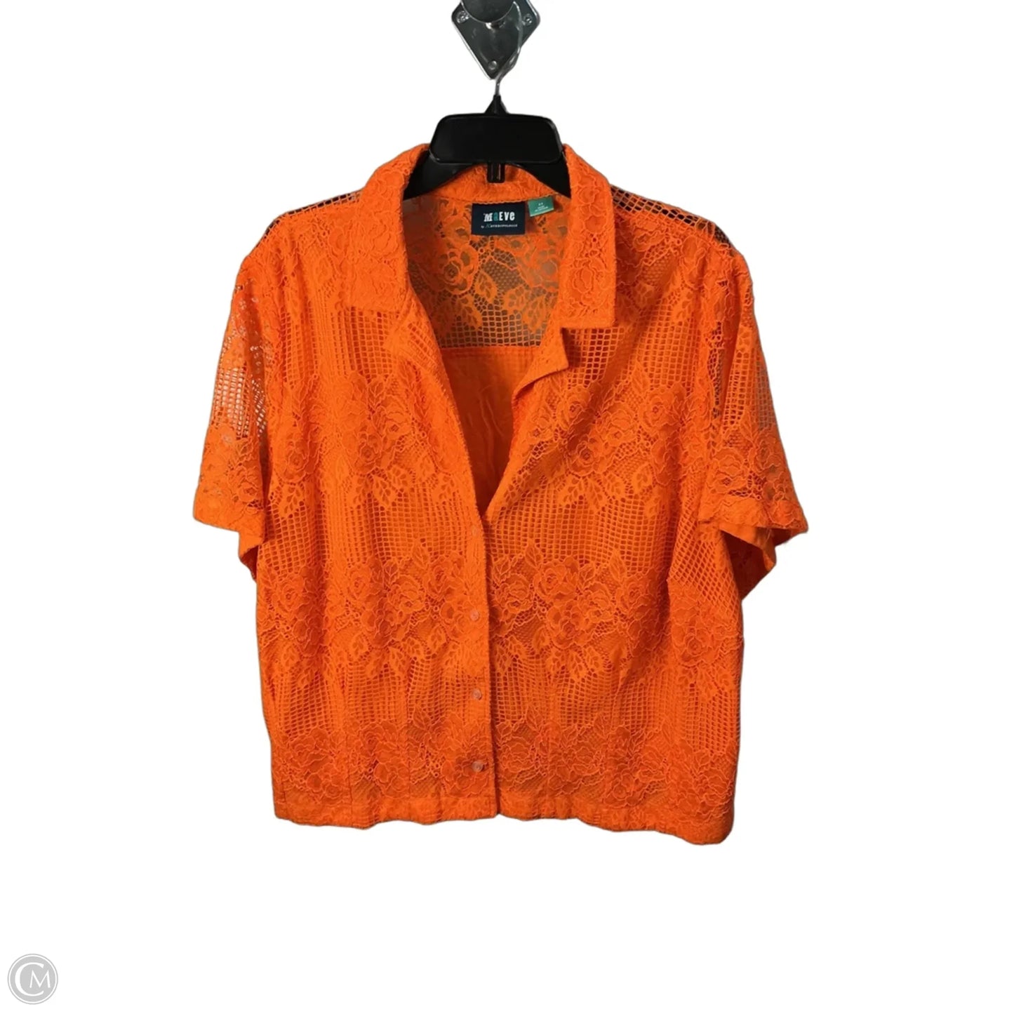 Top Short Sleeve By Maeve In Orange, Size: 26