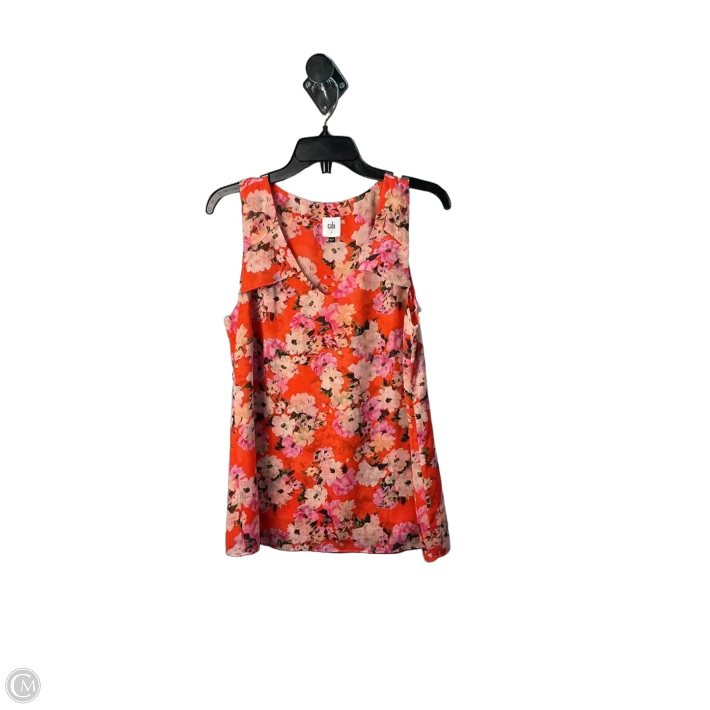 Top Sleeveless By Cabi In Orange, Size: S
