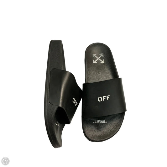 Sandals Luxury Designer By Off-white In Black, Size: 9