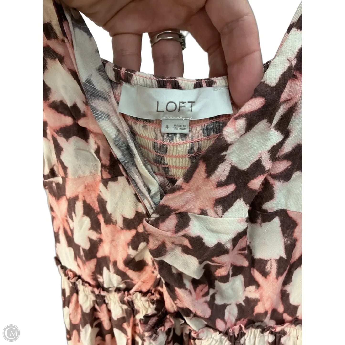 Dress Casual Midi By Loft In Pink, Size: S