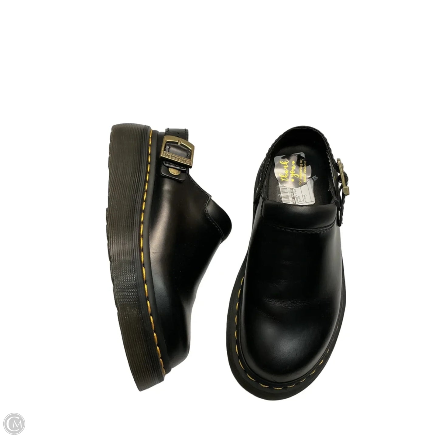 Shoes Flats By Dr Martens In Black, Size: 5
