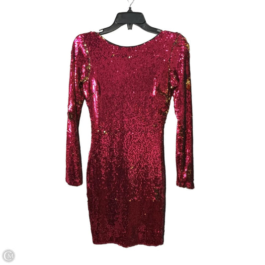 Dress Party Midi By Dress The Population In Pink, Size: S