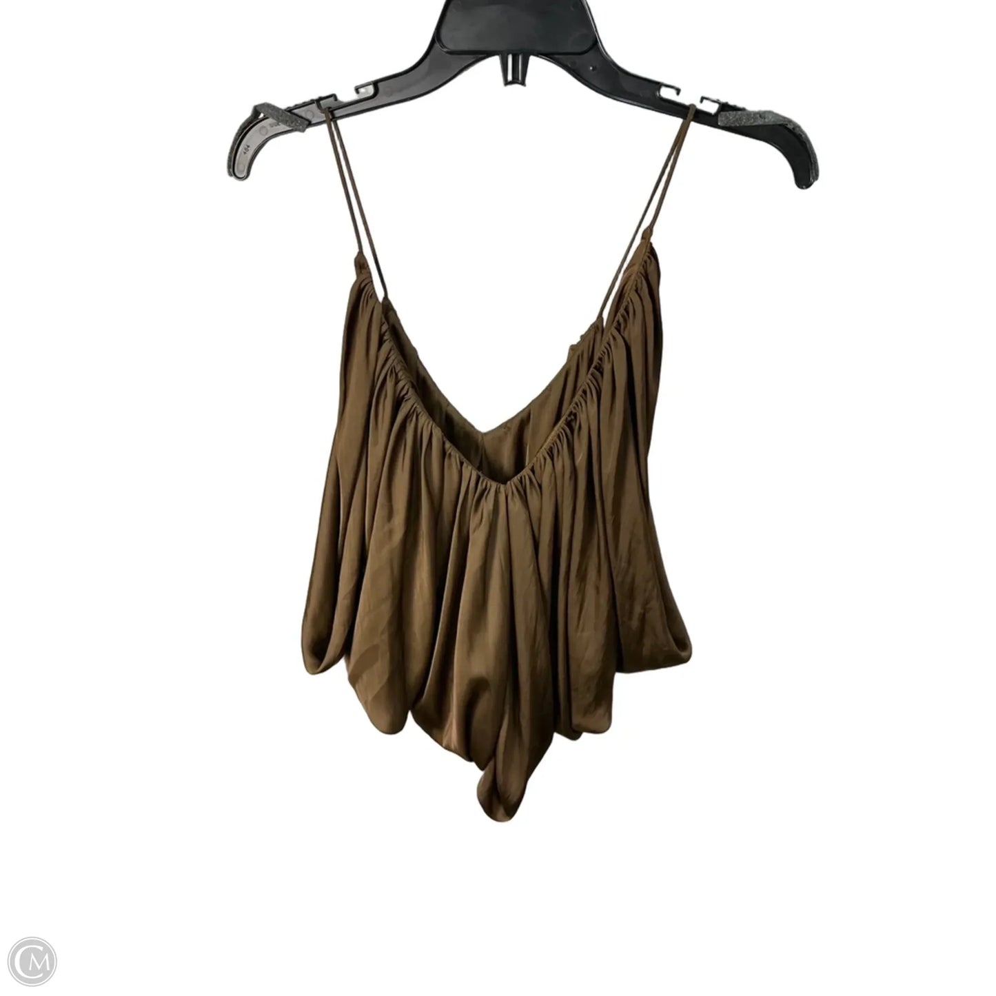 Top Sleeveless By Zara In Brown, Size: M