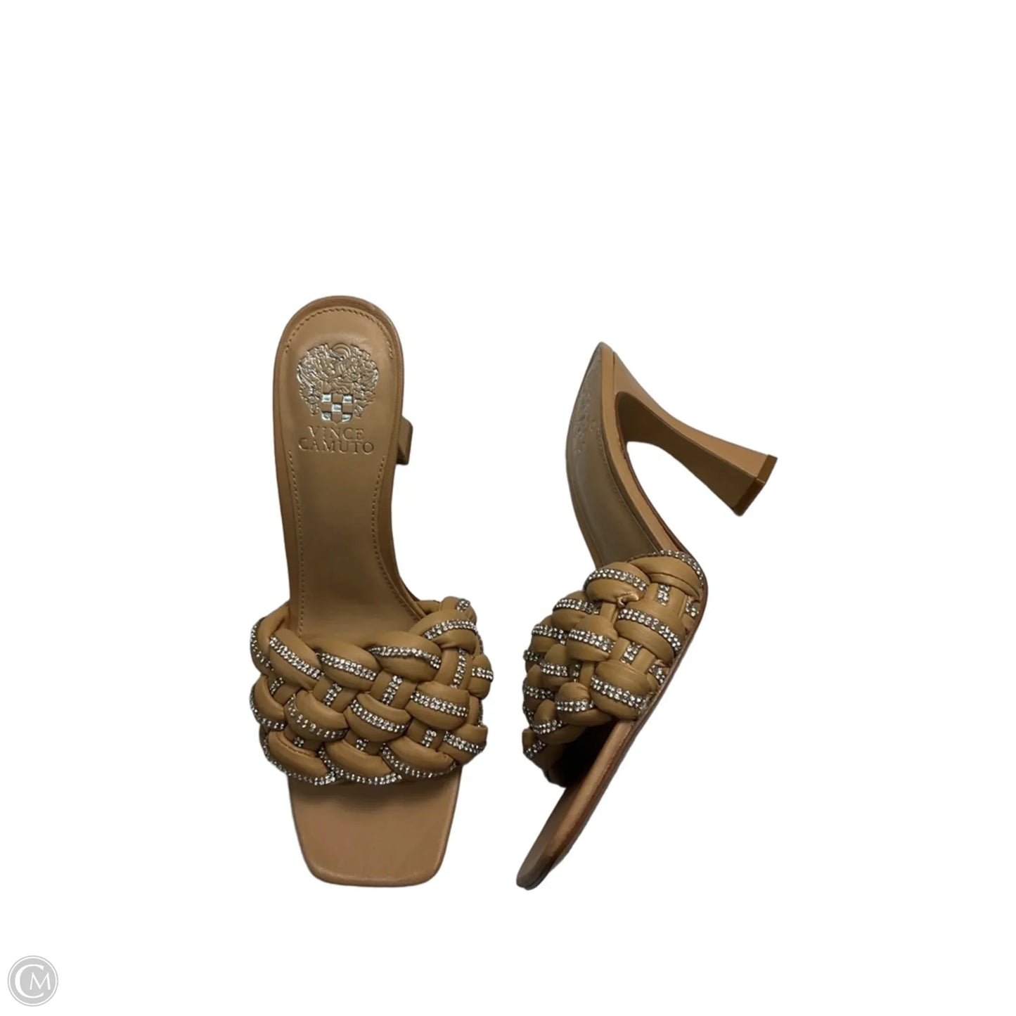 Sandals Heels Stiletto By Vince Camuto In Tan, Size: 9.5