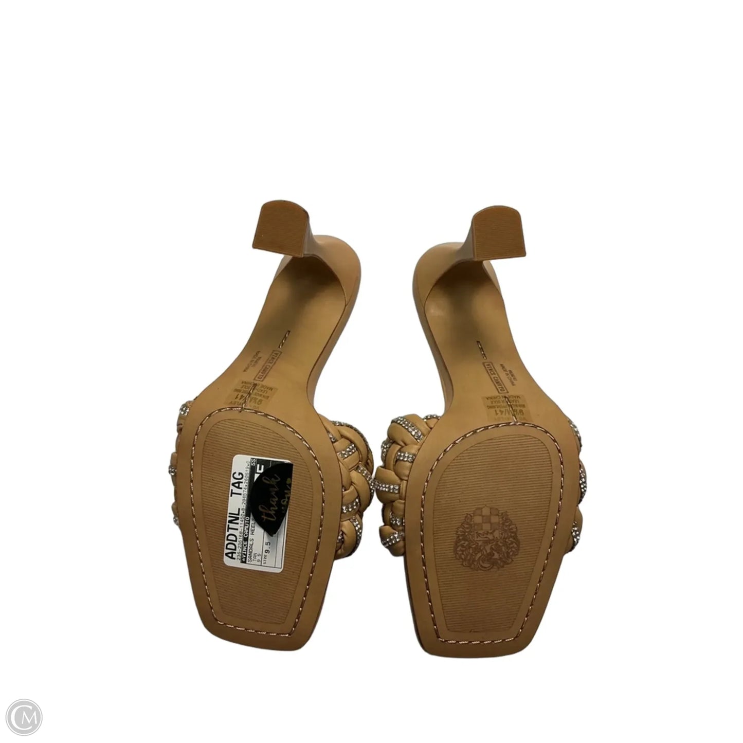 Sandals Heels Stiletto By Vince Camuto In Tan, Size: 9.5